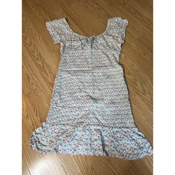 Wild Fable Large Floral Print Smocked Mini Dress‎ - Picture 4 of 4